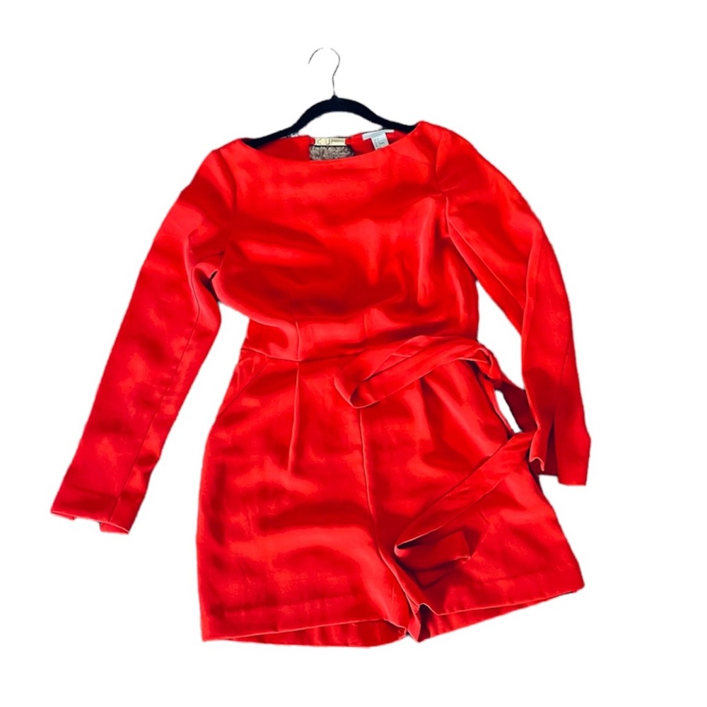 Red Dressy Short Romper
